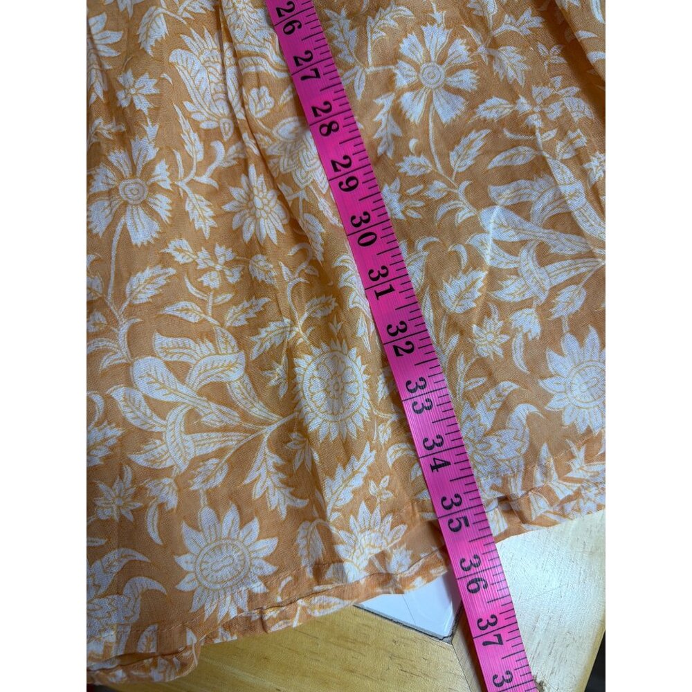 Daughter of India Kyra Mini Dress Tangerine Floral XL Boho Cotton NWOT - Picture 12 of 16